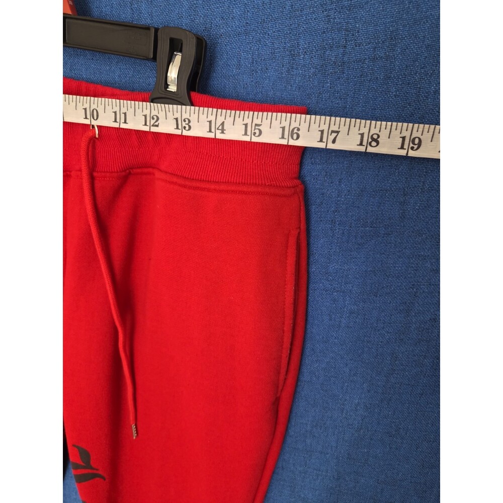 Waimea Men's Large Stacked Fit Sweatpants Joggers Red Logo Y2K - Picture 9 of 11
